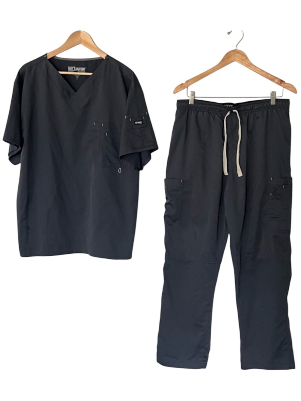 Grey’s Anatomy Preston Dark Grey Men’s Scrub Set Size L